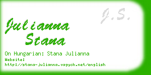 julianna stana business card